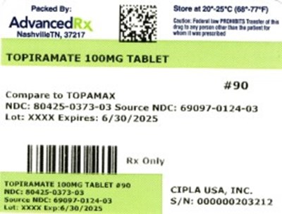 Topiramate 100 mg #90 (Topiramate 100mg 80425 0373 03)